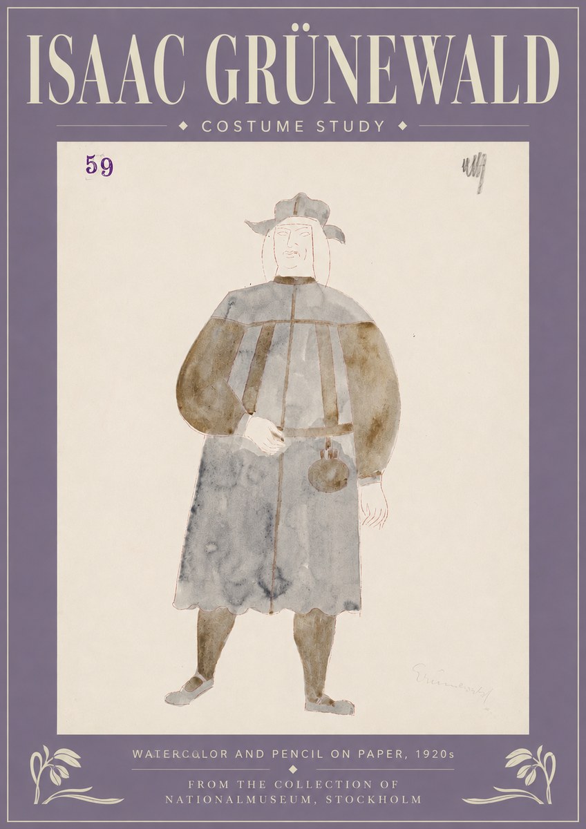 Isaac Grünewald Costume Study I No5 - Plakát