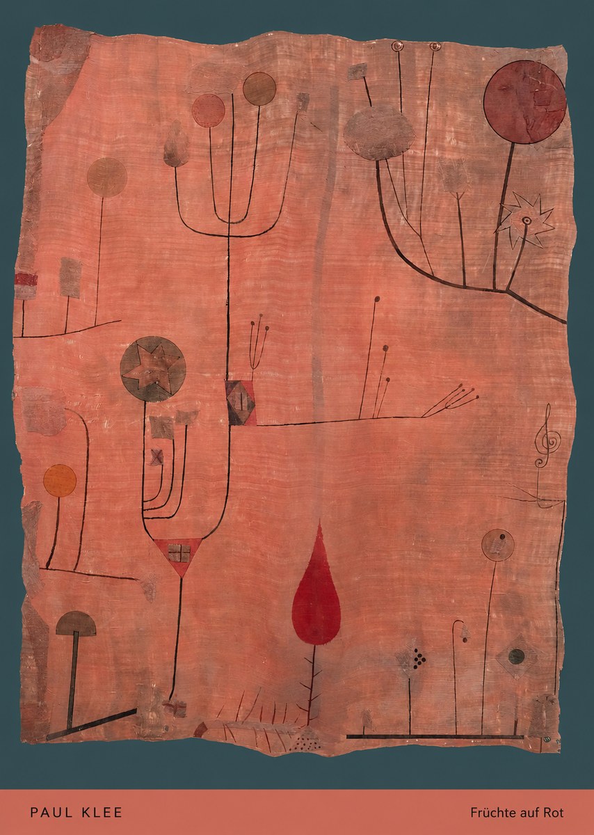 Paul Klee Früchte Auf Rot No5 - Plakát
