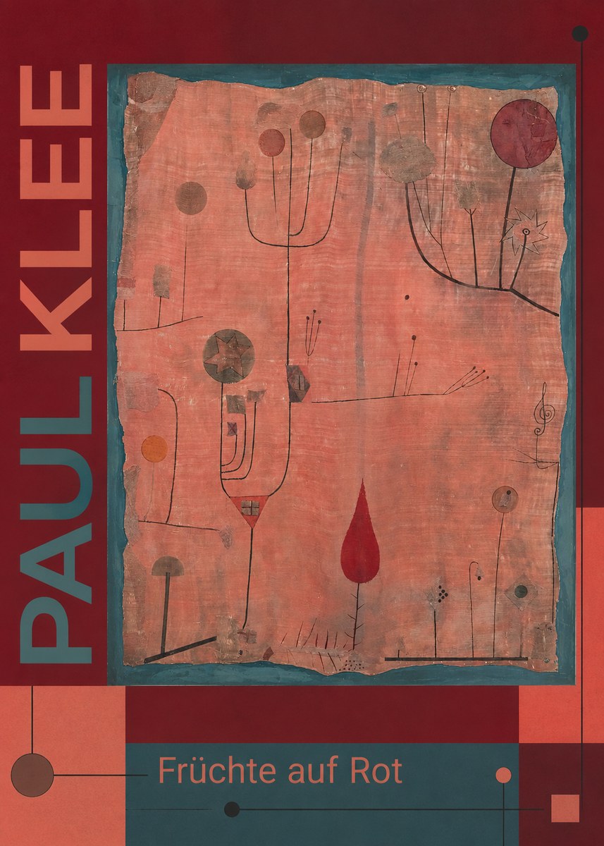 Paul Klee Früchte Auf Rot No6 - Plakát