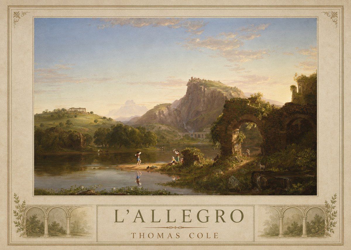 Thomas Cole L'allegro No1 - Plakát