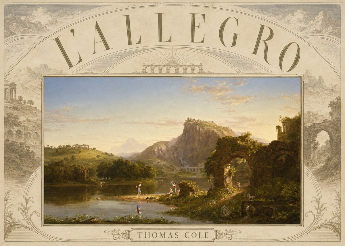 Thomas Cole L'allegro No6 - Plakát