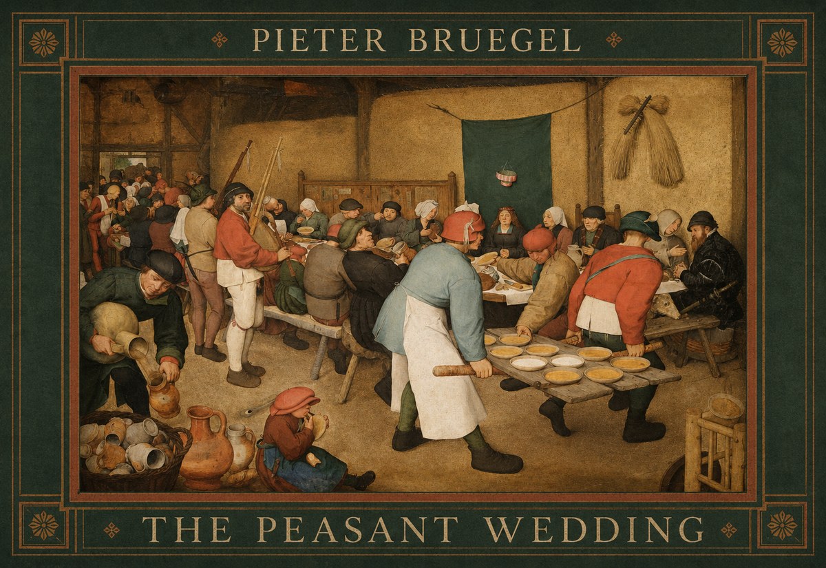 Pieter Bruegel The Peasant Wedding I No5 - Plakát