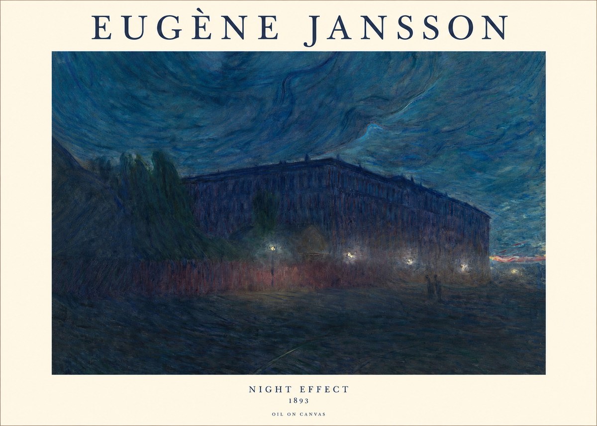 Eugène Jansson Night Effect No1 - Plakát