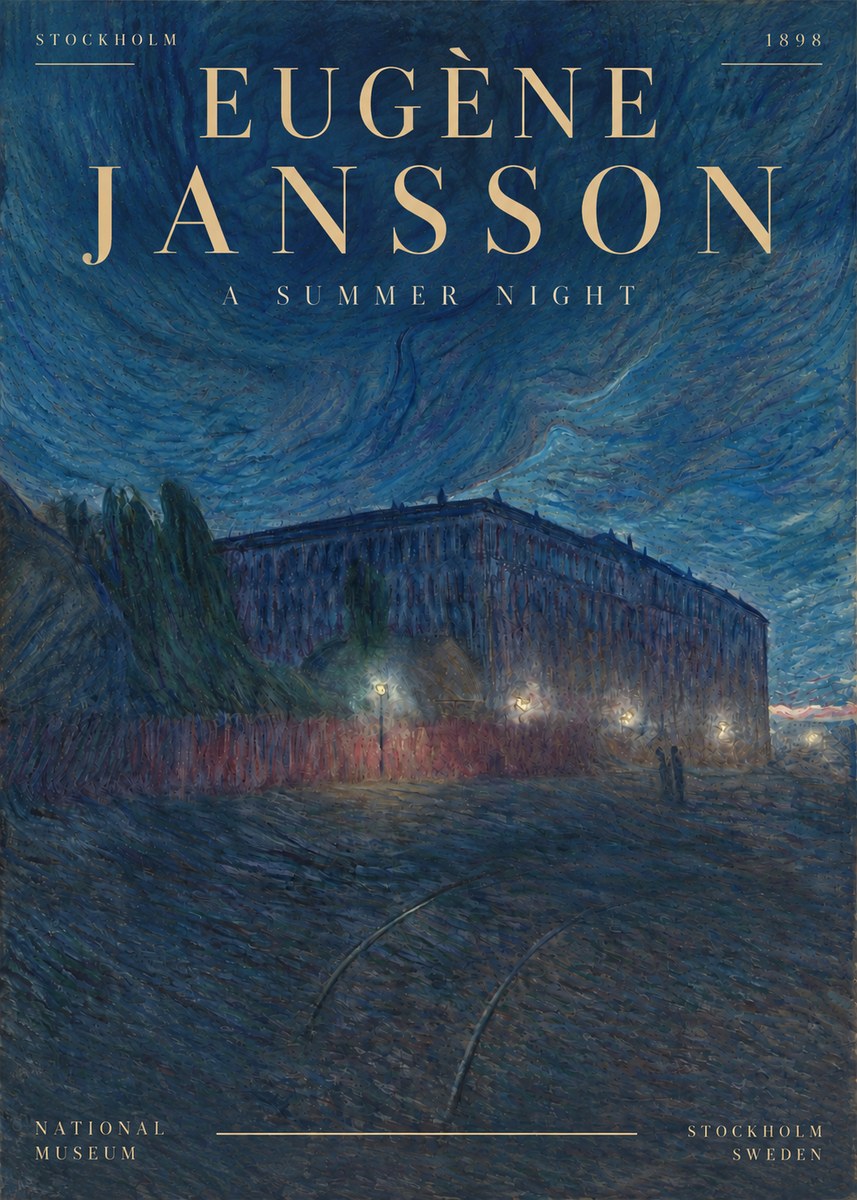 Eugène Jansson Night Effect No5 - Plakát