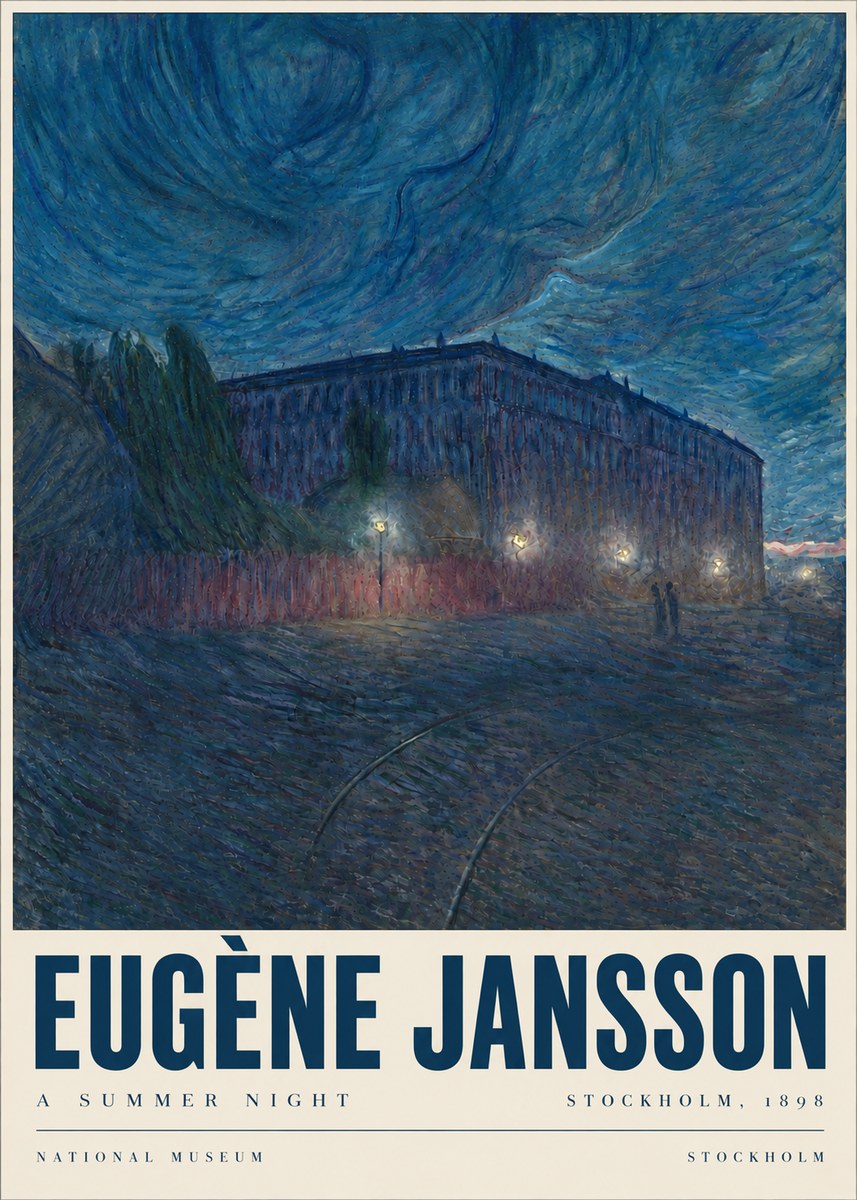 Eugène Jansson Night Effect No6 - Plakát