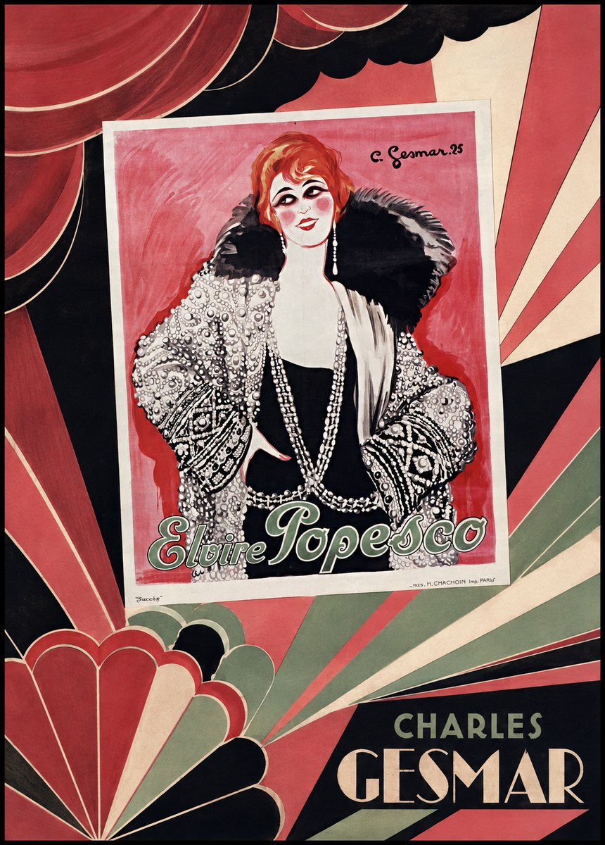 Charles Gesmar Elvire Popesco I No5 - Plakát