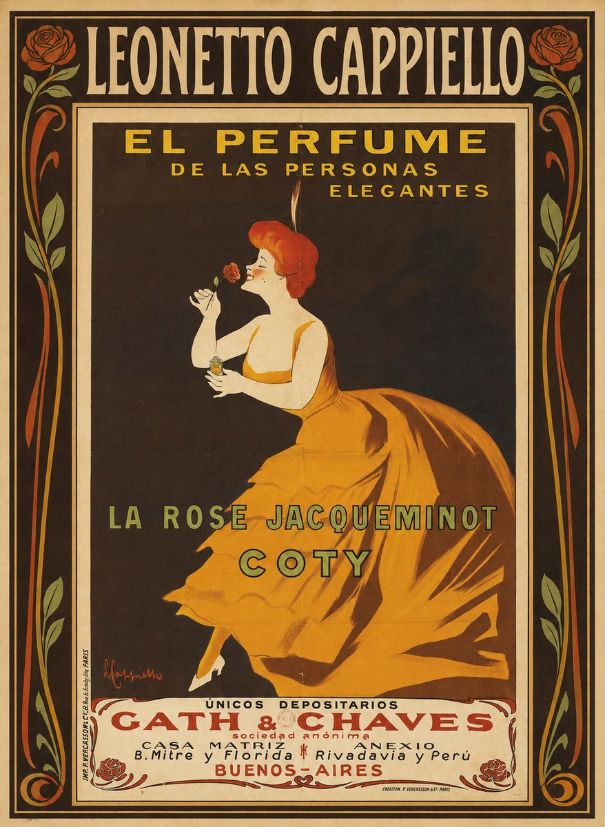Leonetto Cappiello La Rose Jacqueminot Coty No1 - Plakát