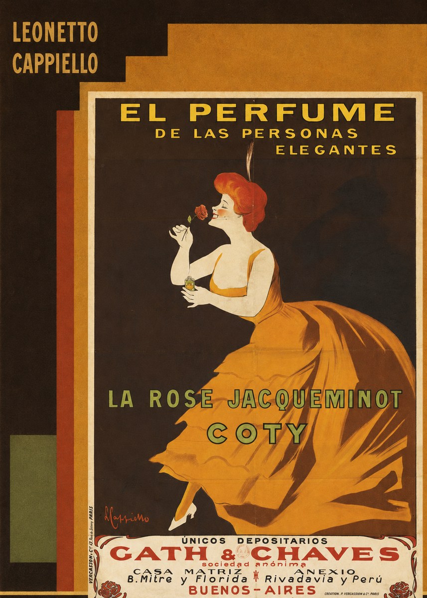 Leonetto Cappiello La Rose Jacqueminot Coty No6 - Plakát