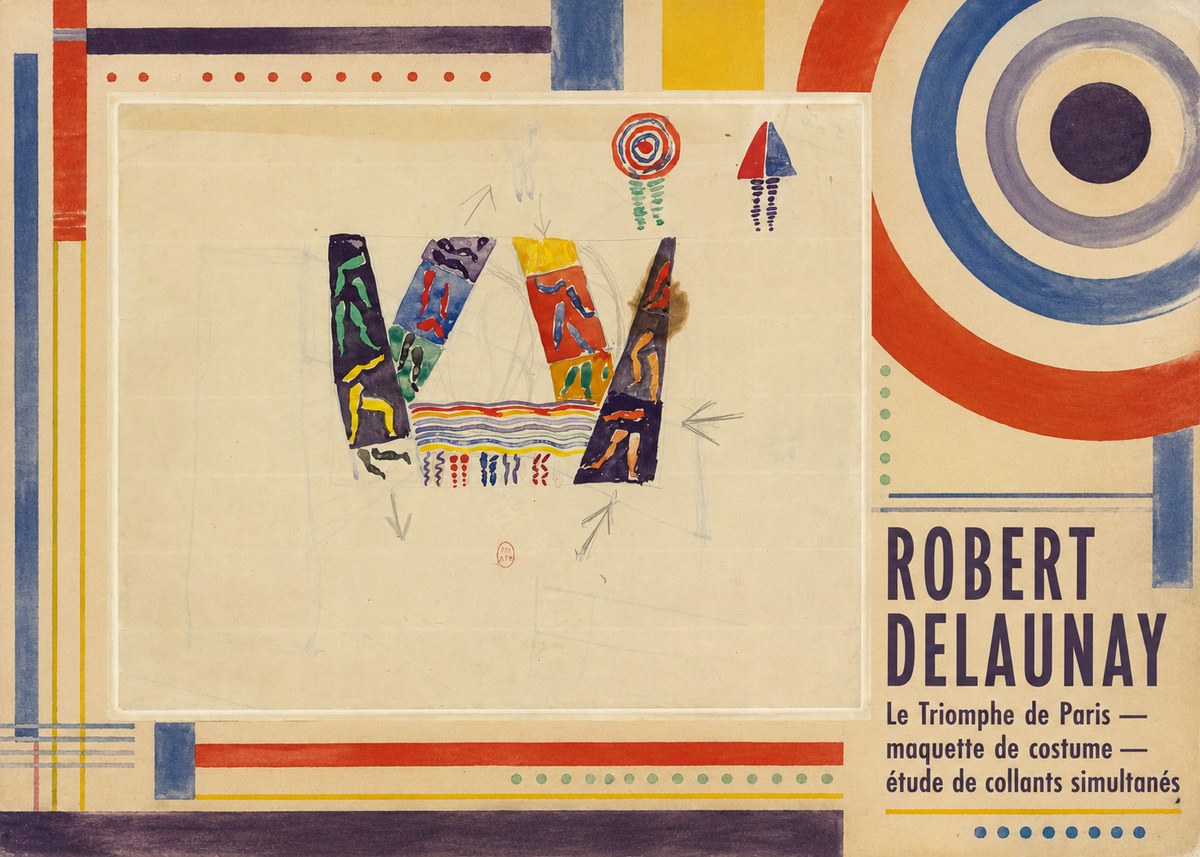 Robert Delaunay Le Triomphe De Paris — Maquette De Costume — Étude De Collants Simultanés No2 - Plakát
