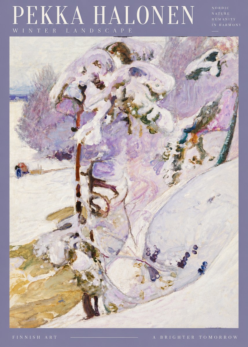 Pekka Halonen Winter Landscape No3 - Plakát