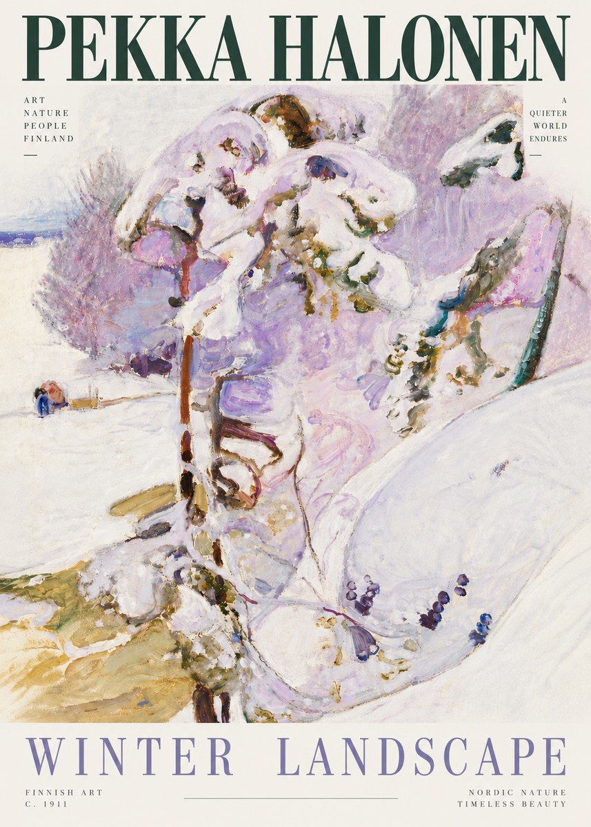 Pekka Halonen Winter Landscape No4 - Plakát