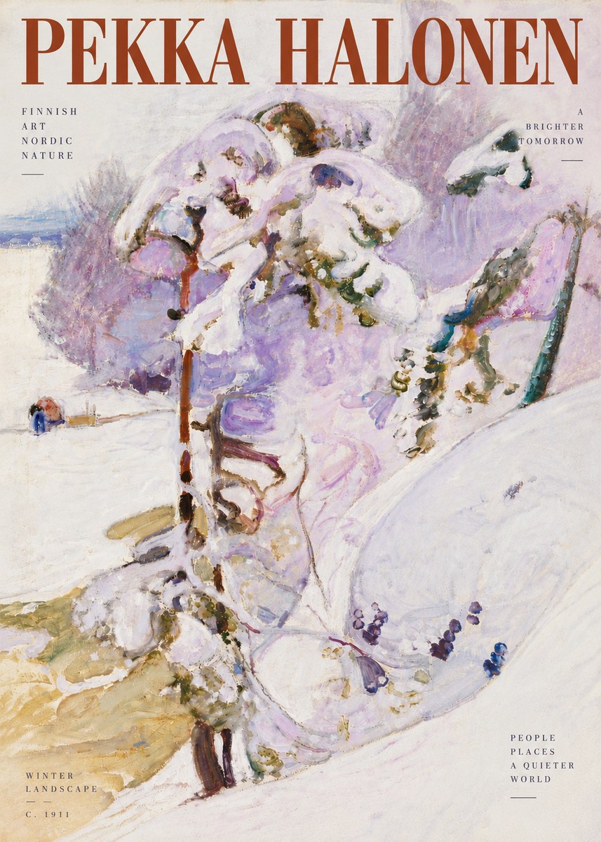Pekka Halonen Winter Landscape No5 - Plakát