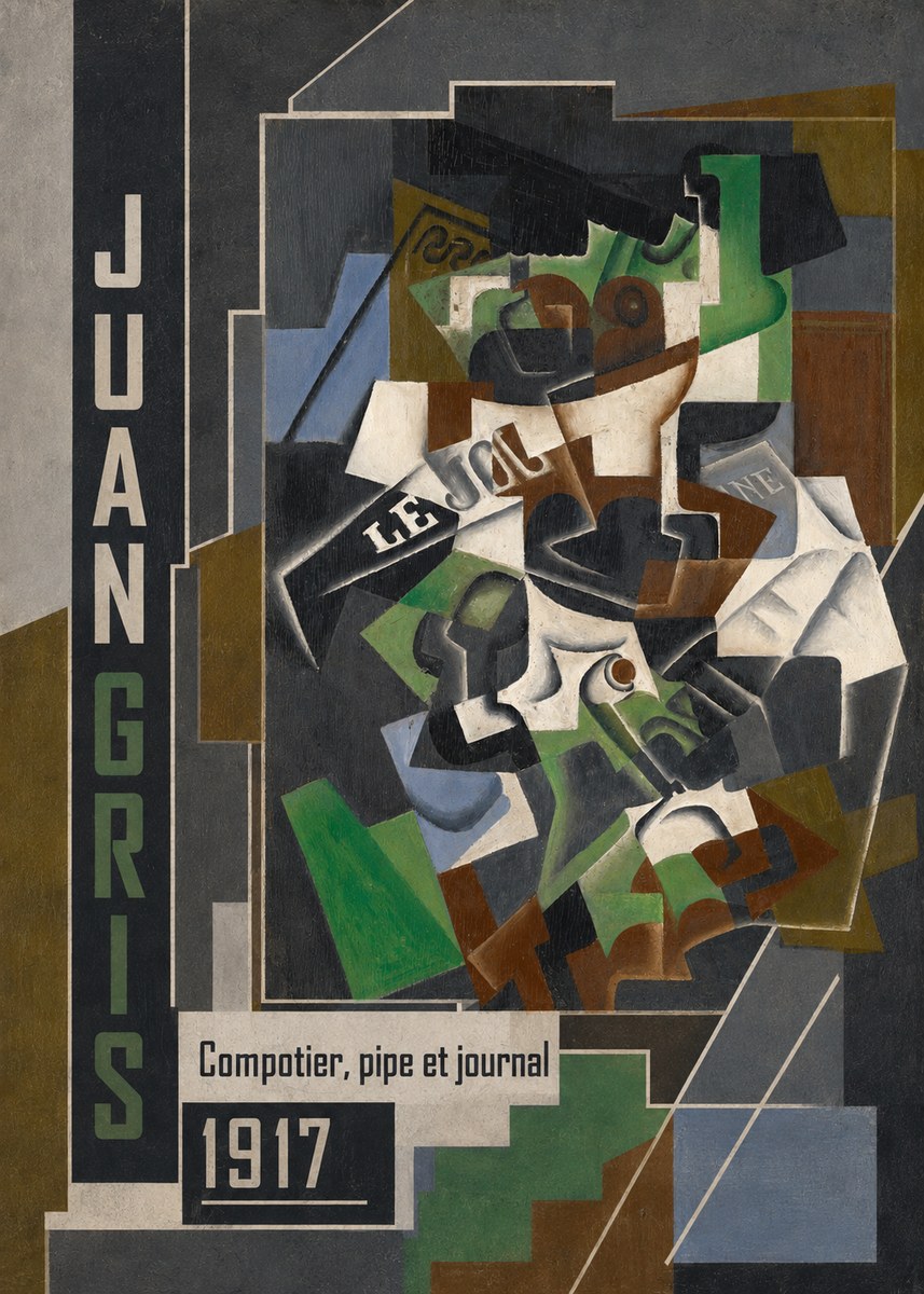 Juan Gris Compotier, Pipe Et Journal No2 - Plakát