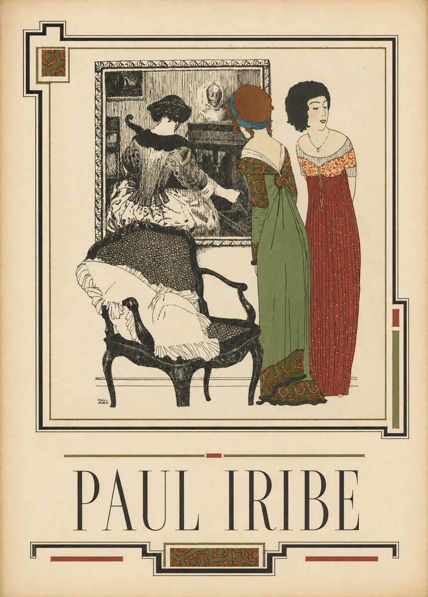Paul Iribe Elegant Interior Scene No2 - Plakát