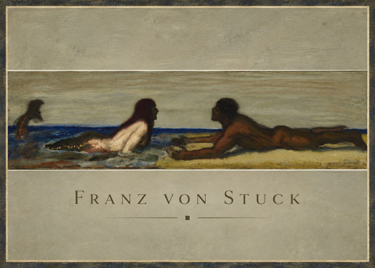 Franz von Stuck Mermaids No2 - Plakát