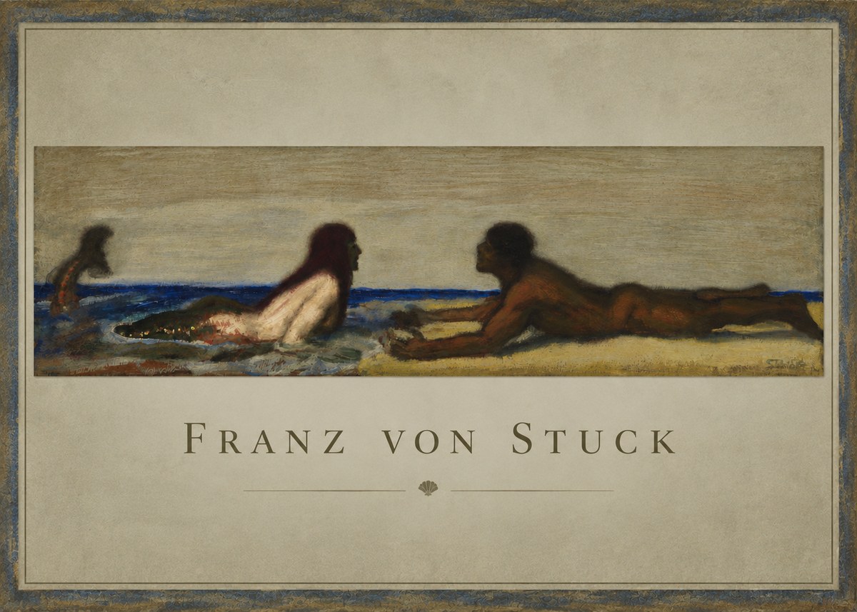 Franz von Stuck Mermaids No3 - Plakát