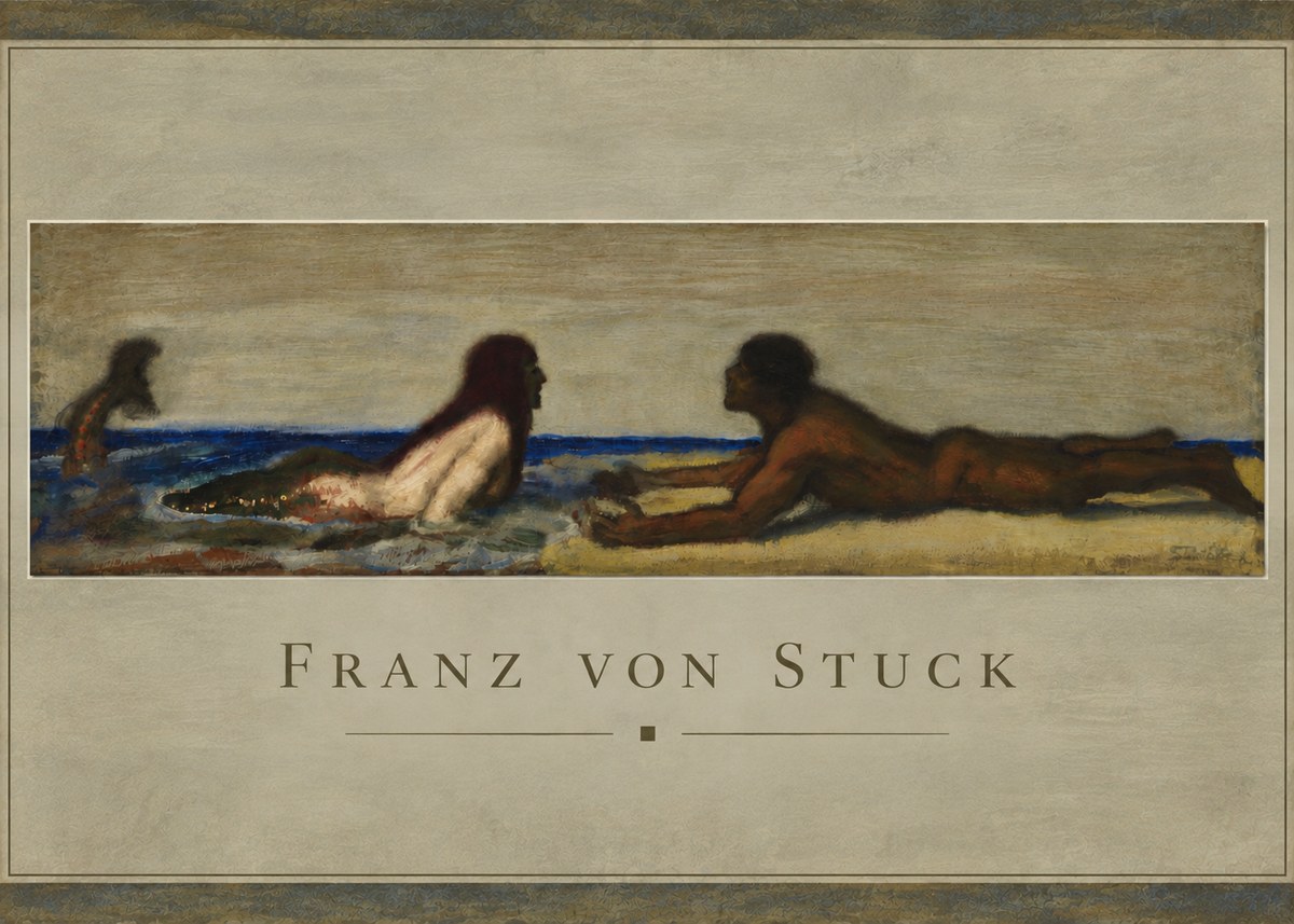 Franz von Stuck Mermaids No4 - Plakát