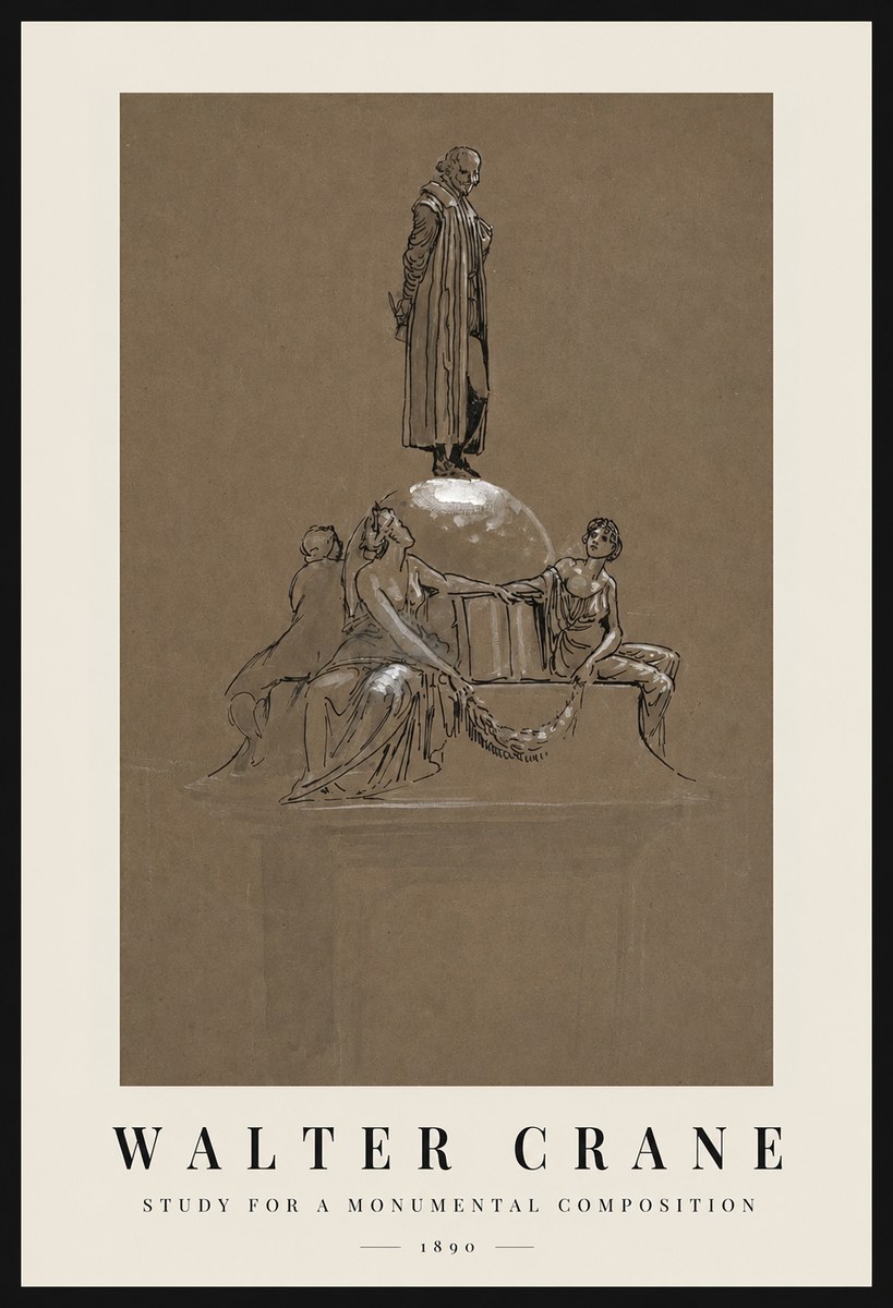 Walter Crane Study for a Monumental Composition No1 - Plakát