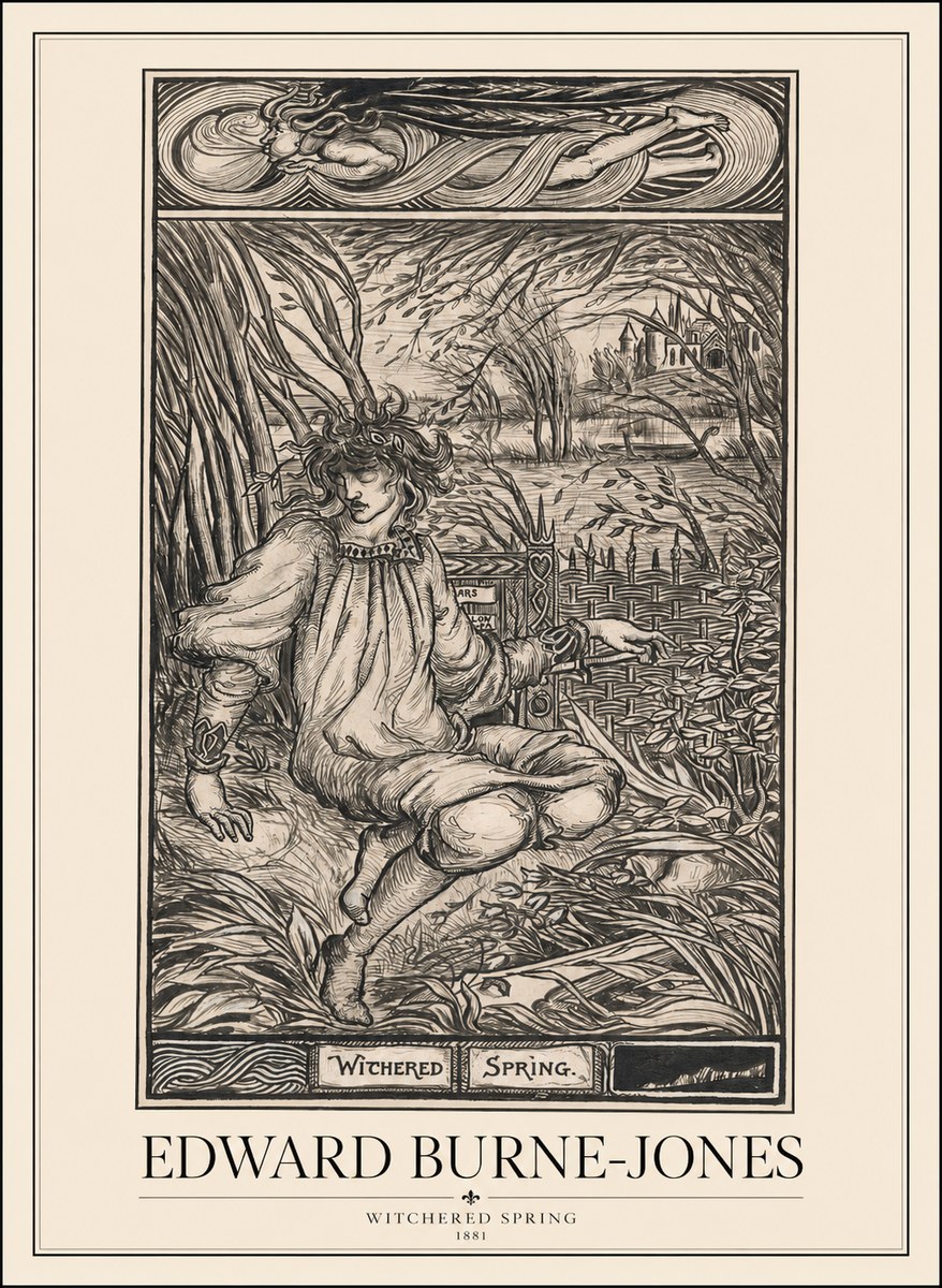 Edward Burne-Jones Withered Spring No1 - Plakát