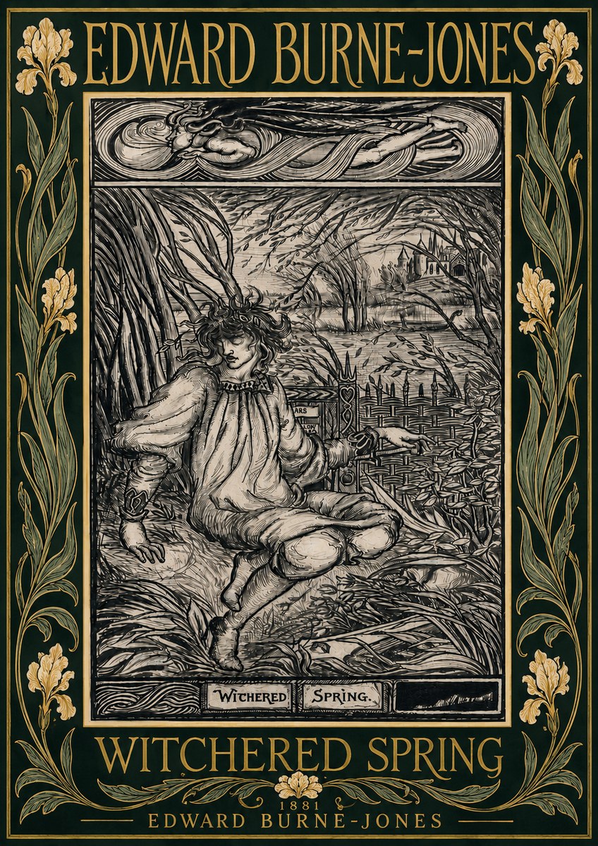 Edward Burne-Jones Withered Spring No6 - Plakát
