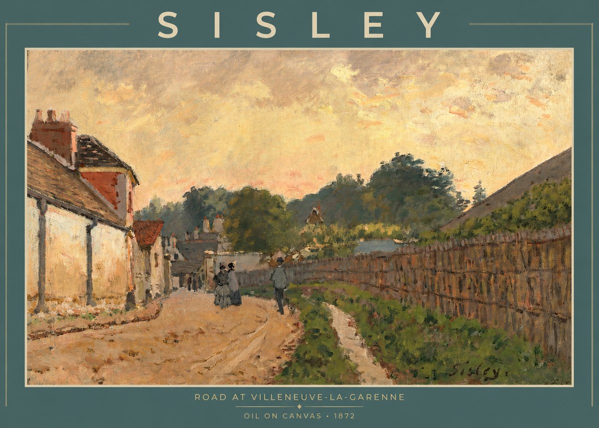 Sisley Road at Villeneuve-la-garenne No2 - Plakát