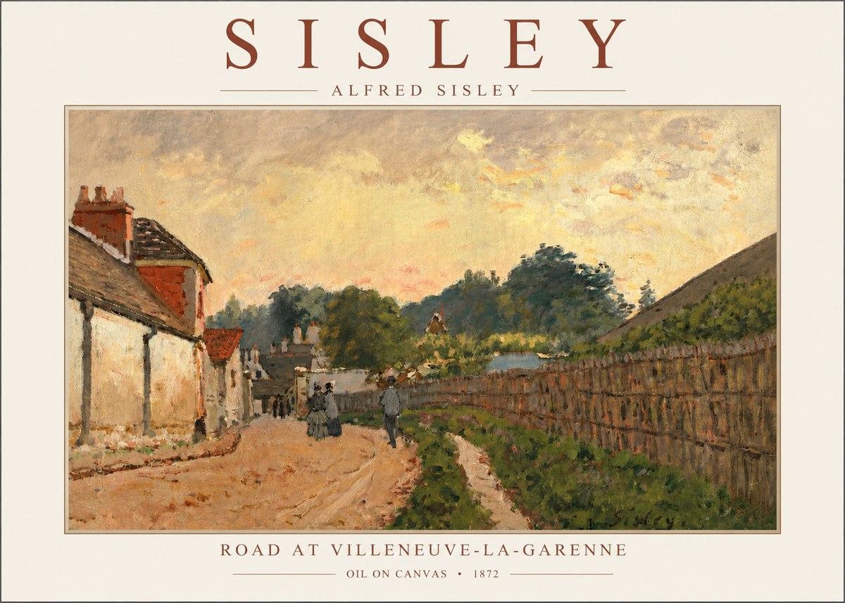 Sisley Road at Villeneuve-la-garenne No3 - Plakát