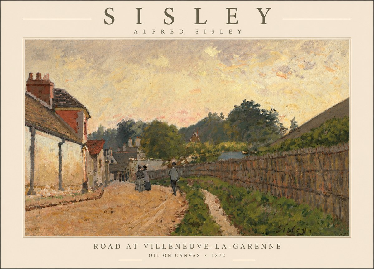 Sisley Road at Villeneuve-la-garenne No5 - Plakát