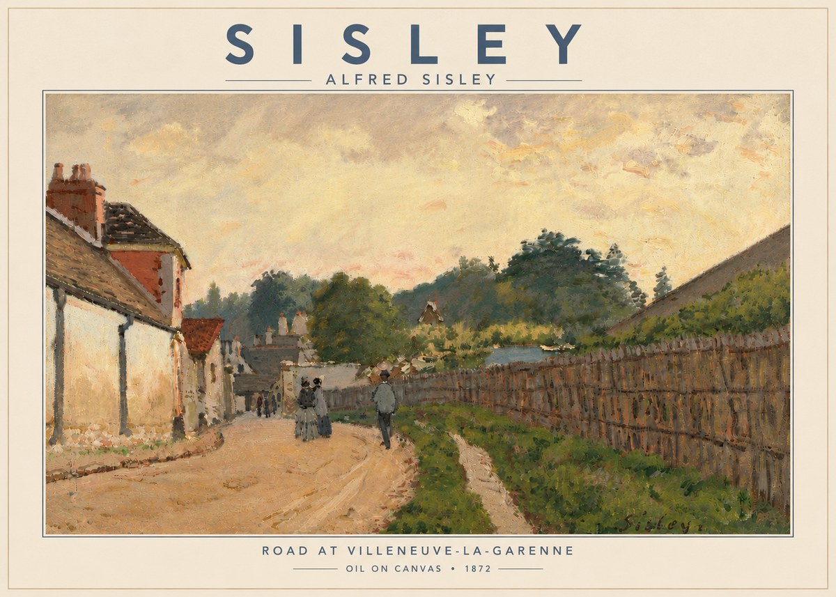 Sisley Road at Villeneuve-la-garenne No6 - Plakát