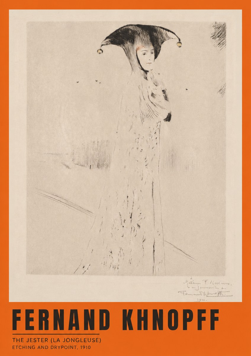 Fernand Khnopff The Jester (La Jongleuse) No2 - Plakát