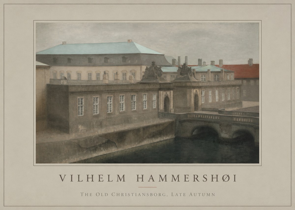Vilhelm Hammershøi The Old Christiansborg, Late Autumn No1 - Plakát