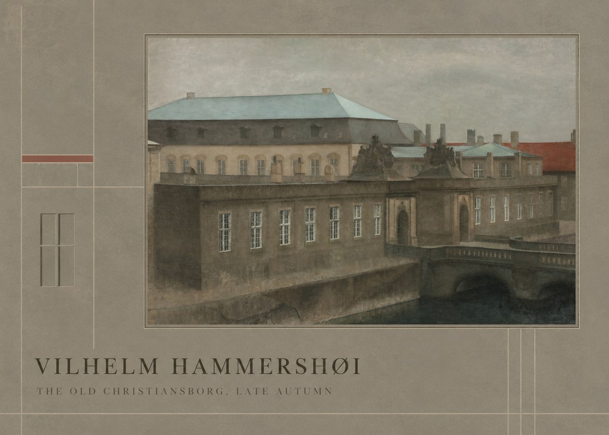 Vilhelm Hammershøi The Old Christiansborg, Late Autumn No2 - Plakát