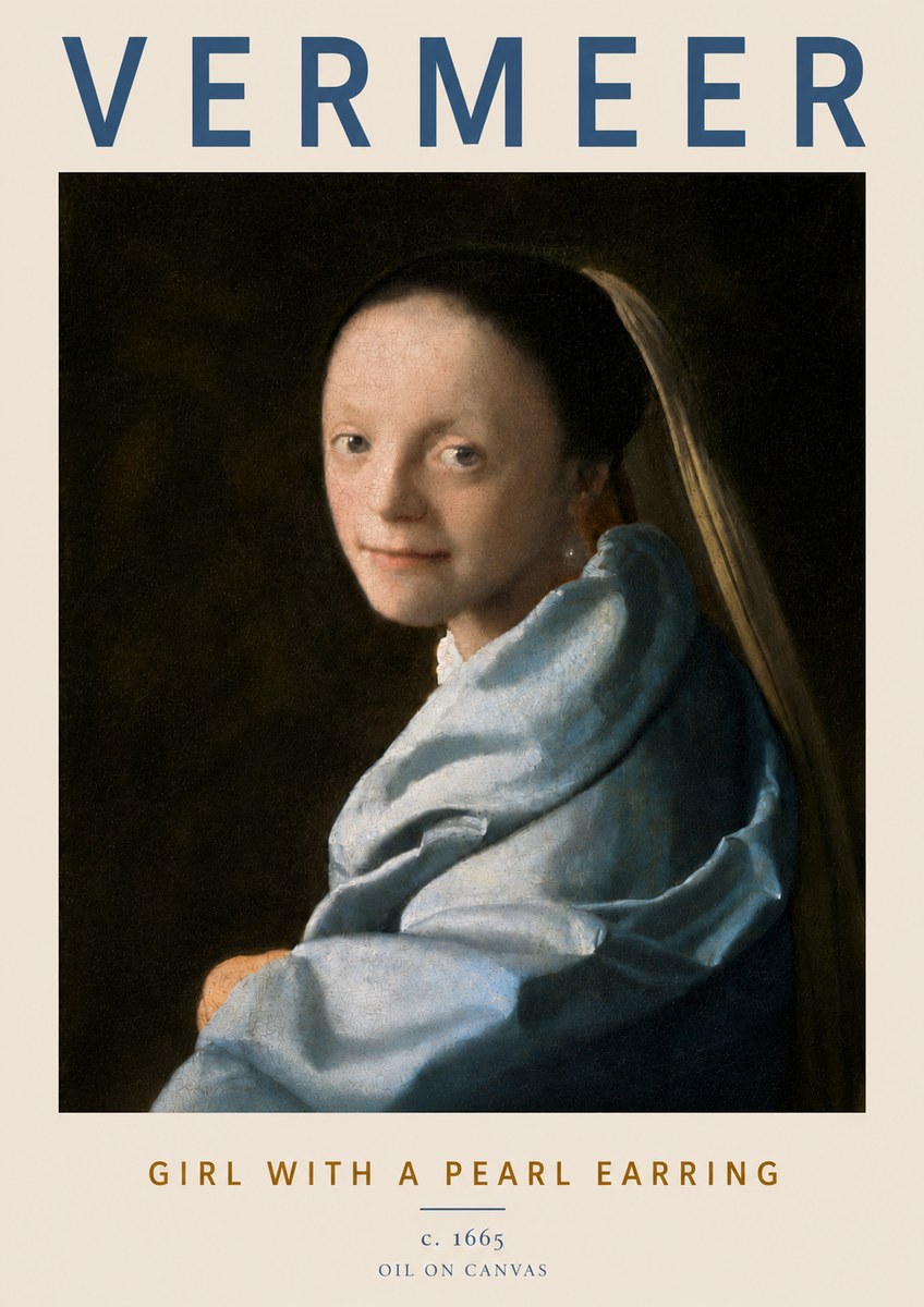 Vermeer Girl with a Pearl Earring I No4 - Plakát