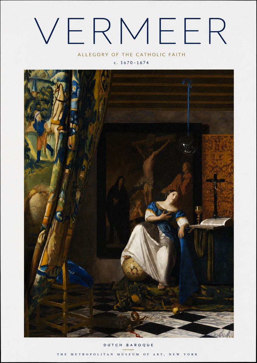 Vermeer Allegory of the Catholic Faith No3 - Plakát