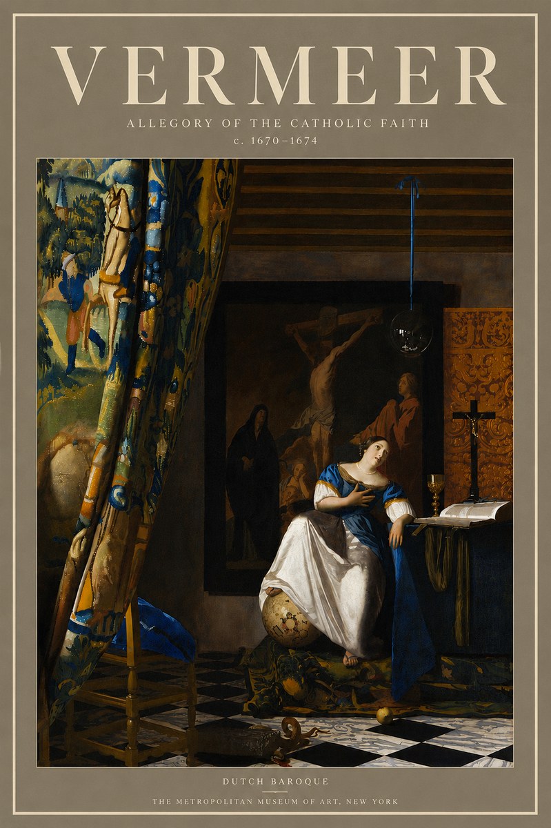 Vermeer Allegory of the Catholic Faith No4 - Plakát