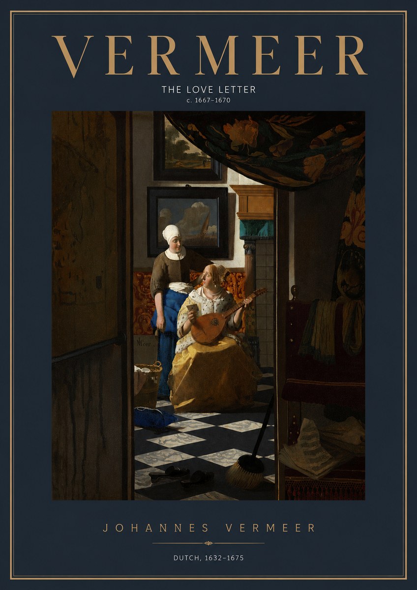 Vermeer The Love Letter No2 - Plakát
