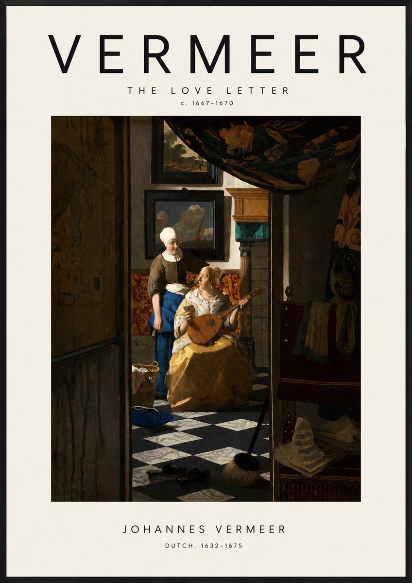 Vermeer The Love Letter No3 - Plakát