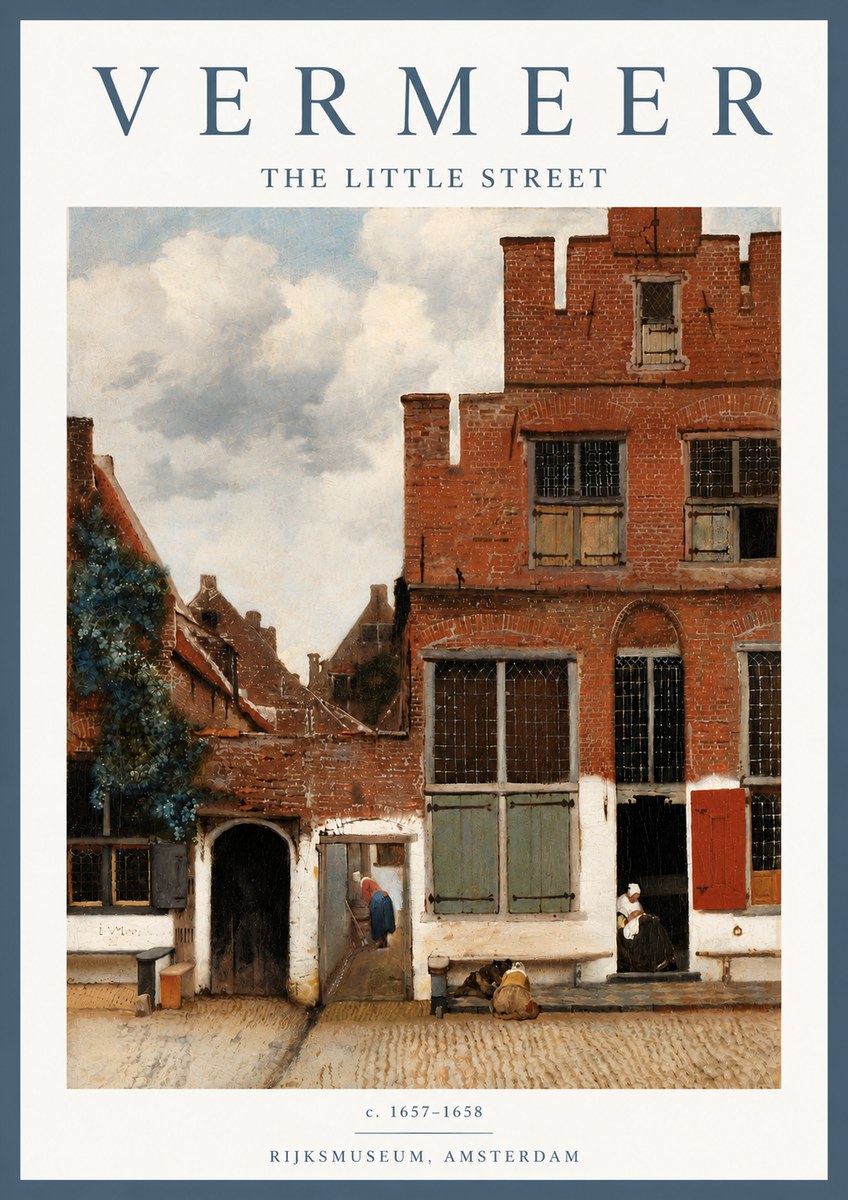 Vermeer The Little Street No6 - Plakát