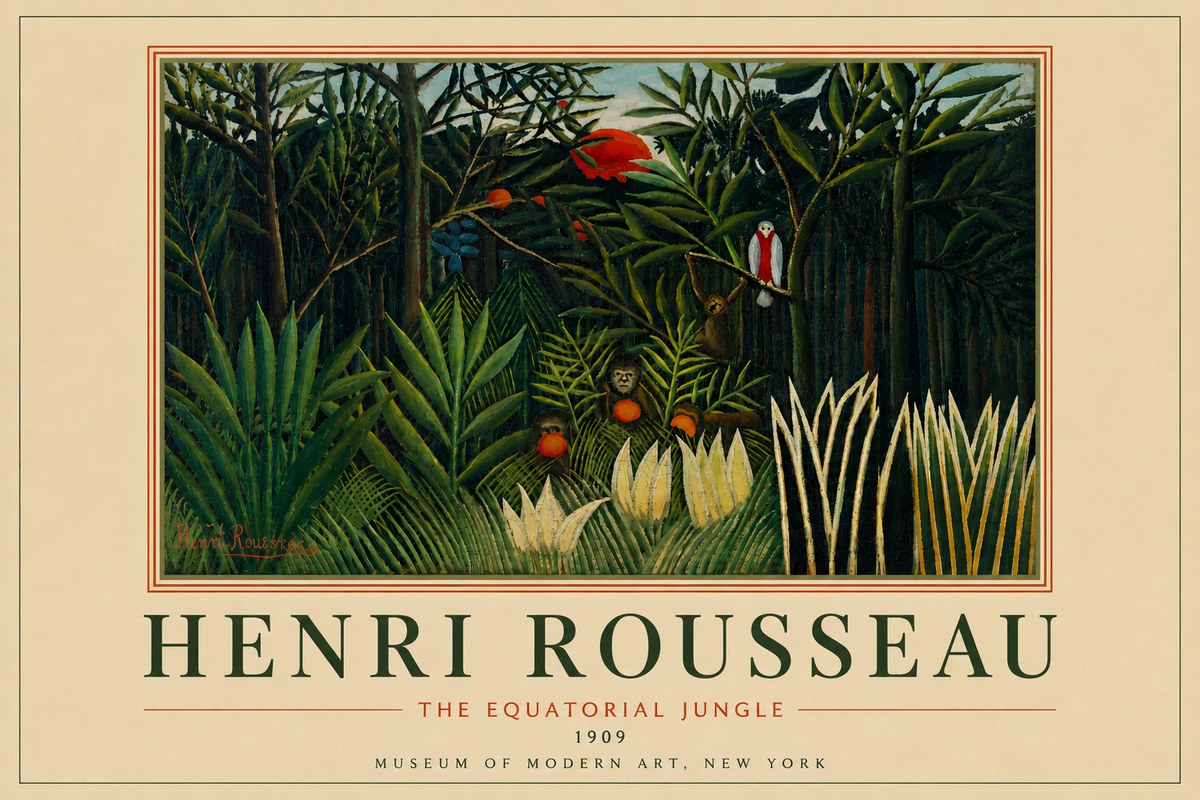 Rousseau The Equatorial Jungle I No6 - Plakát