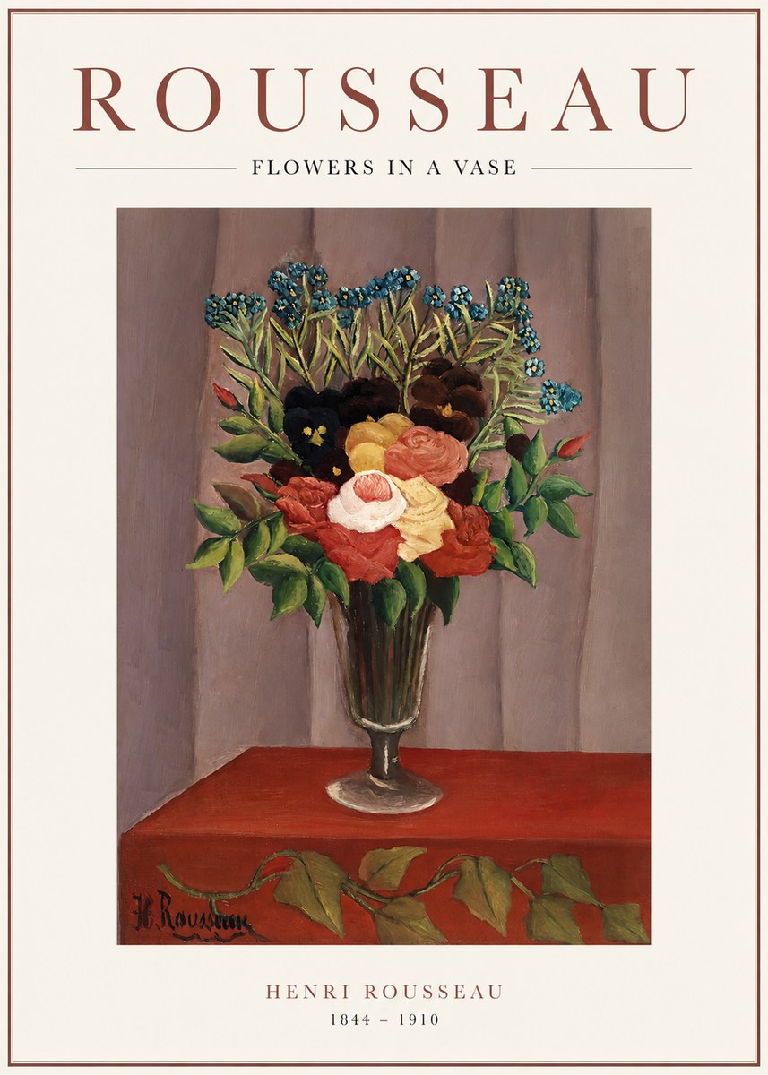 Rousseau Flowers in a Vase No1 - Plakát
