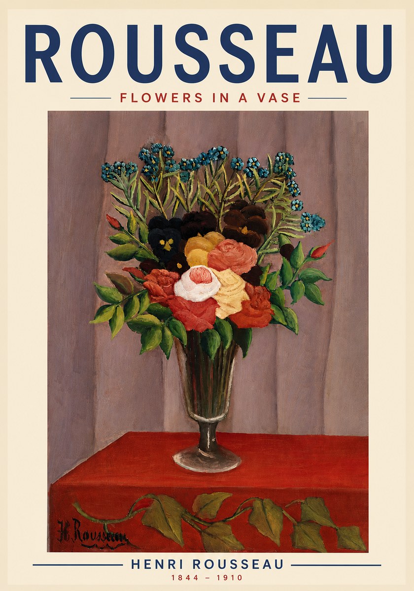Rousseau Flowers in a Vase No5 - Plakát