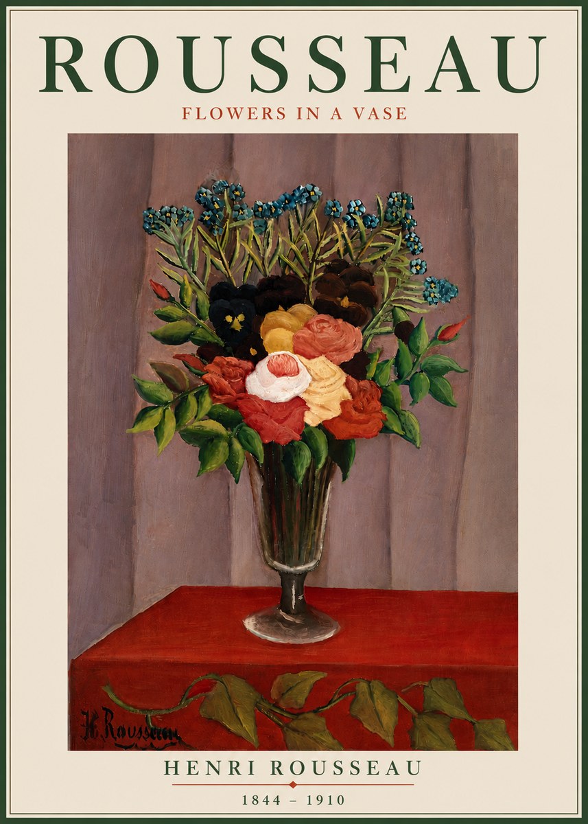 Rousseau Flowers in a Vase No6 - Plakát