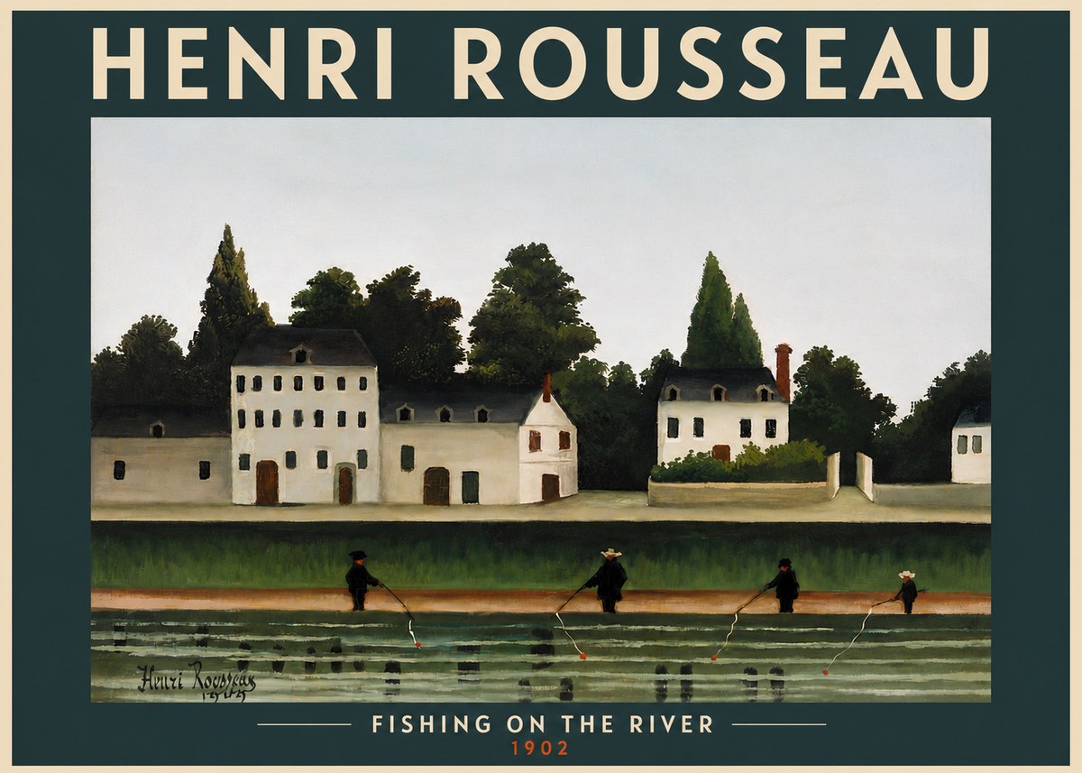 Rousseau Fishing on the River No5 - Plakát