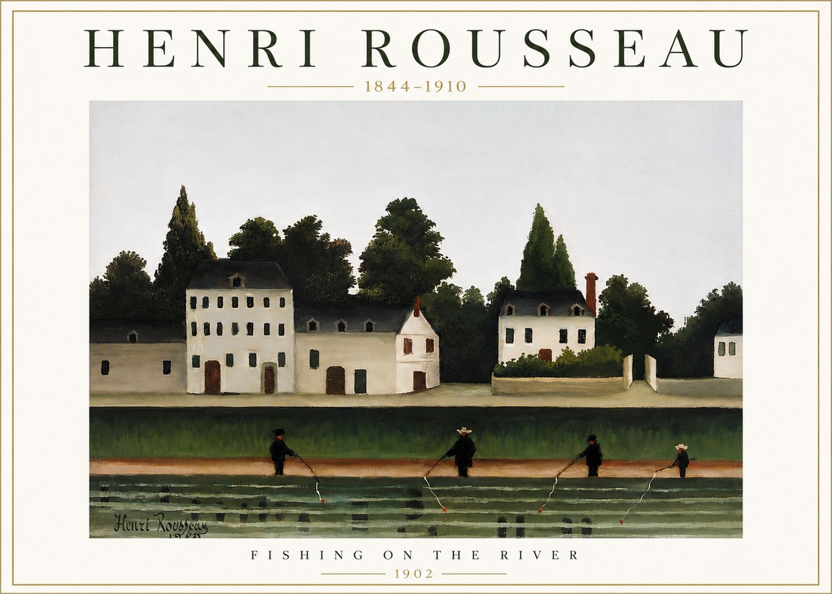 Rousseau Fishing on the River No6 - Plakát