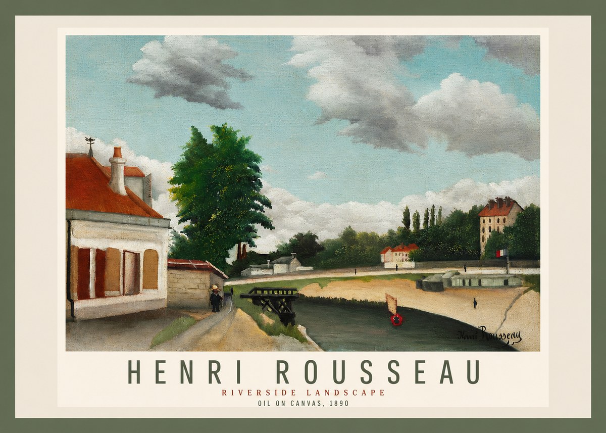 Rousseau Riverside Landscape No4 - Plakát