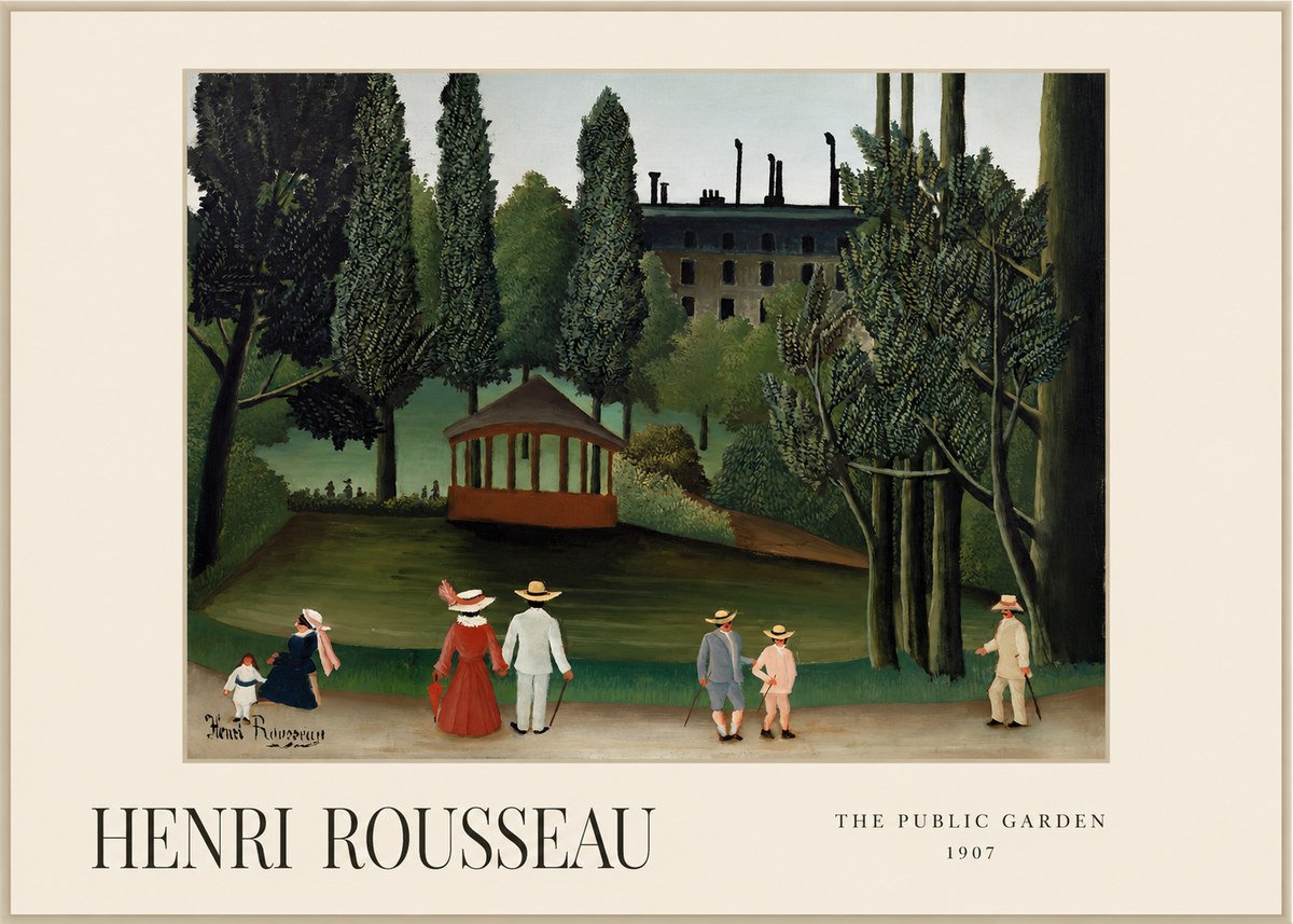Rousseau The Public Garden No1 - Plakát