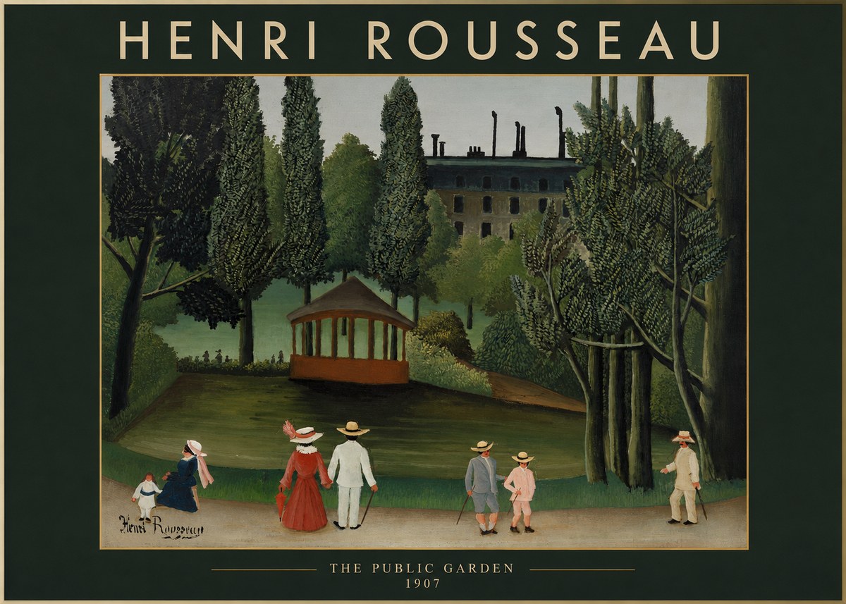 Rousseau The Public Garden No2 - Plakát