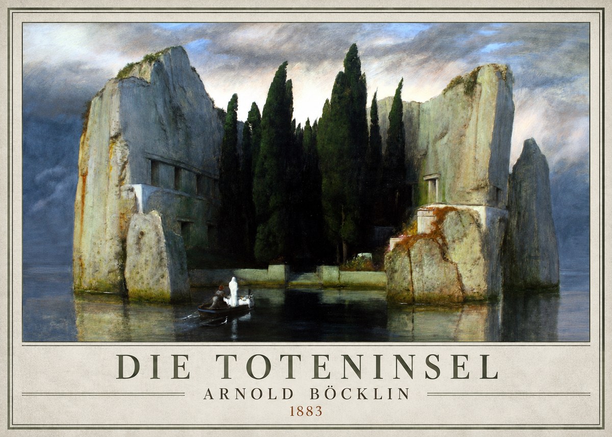 Arnold Böcklin Die Toteninsel I No1 - Plakát