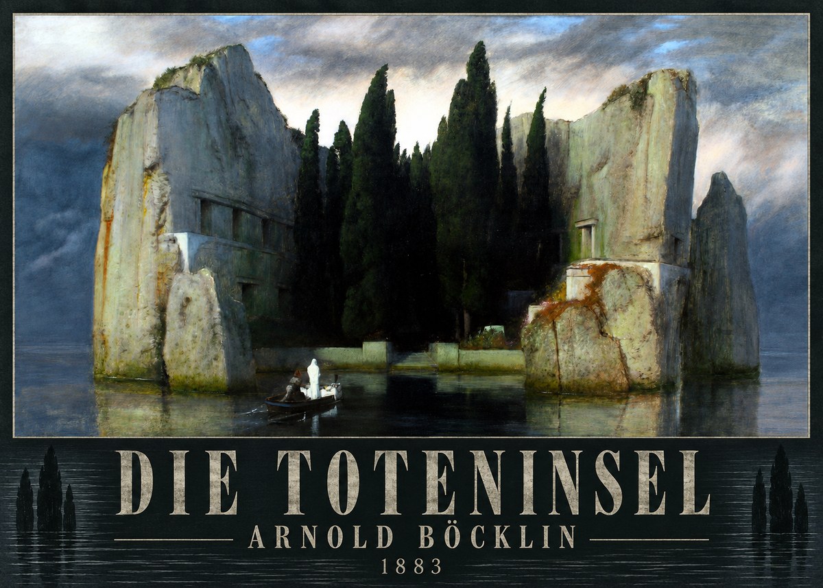 Arnold Böcklin Die Toteninsel I No4 - Plakát