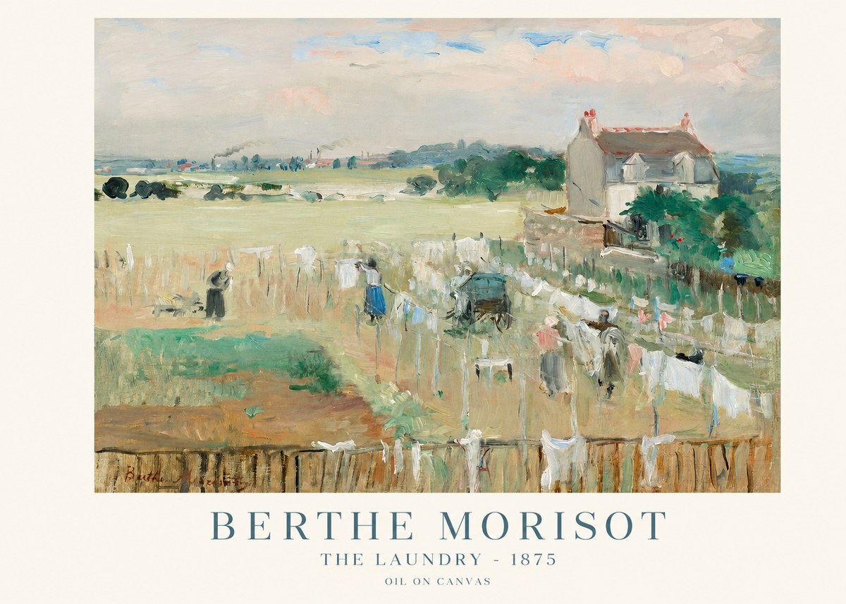 Berthe Morisot The Laundry - 1875 No1 - Plakát