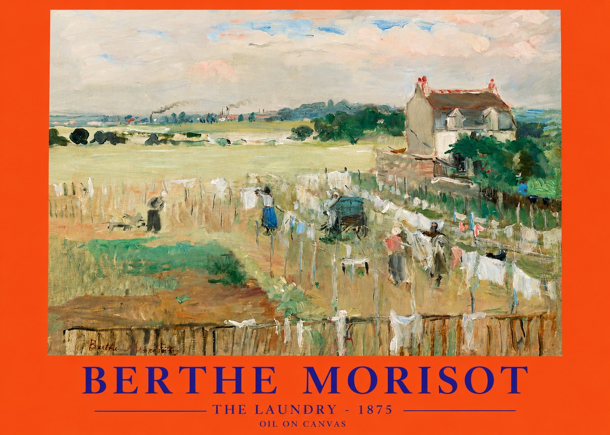 Berthe Morisot The Laundry - 1875 No3 - Plakát